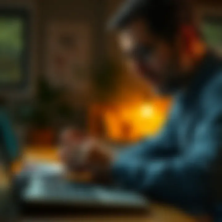 A person calculating their savings plan